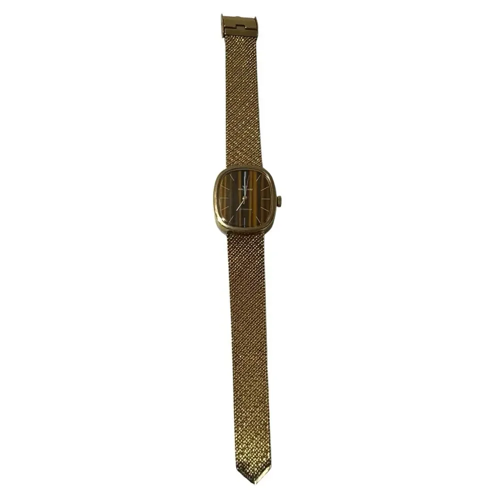 Vintage Waltham Watch Women Electrodyne Gold Tone Mesh Band Manual Wind